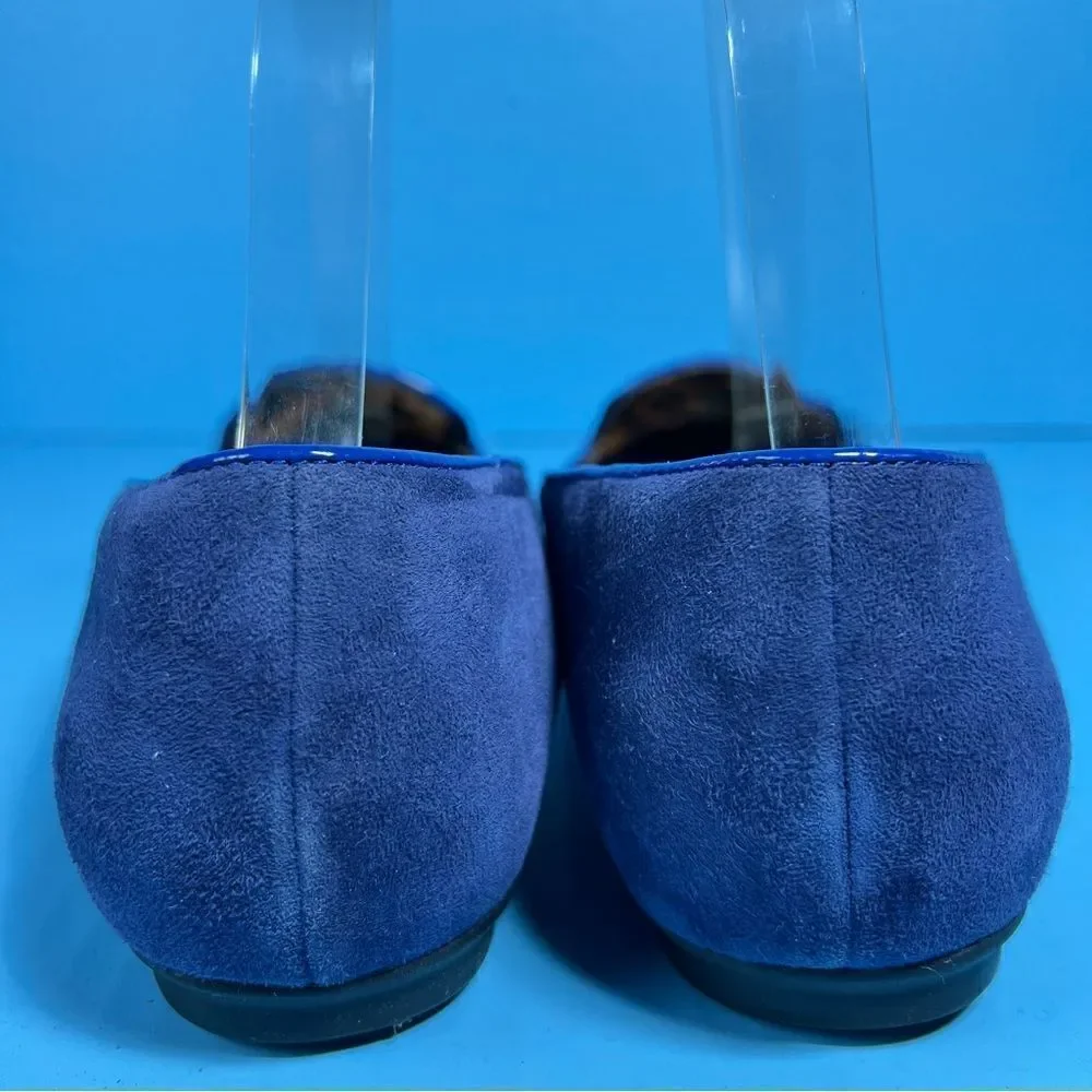 Clarks Bendables‎ Womens Poem Gloss Flats in Blue Suede 9.5M